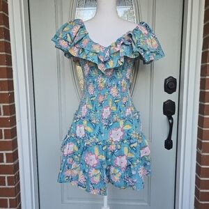 Allison NY Aviva Dress Ruffle Floral Mini